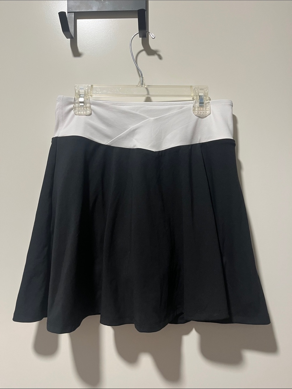 Fabletics Black Skater Skirt with White Waistband